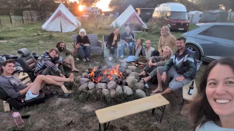 Richtfest-Lagerfeuer